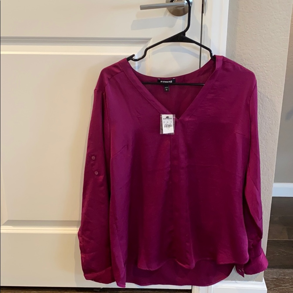 Express Satin Blouse Size Large